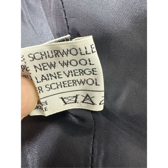 Vintage New Wool Women’s Blazer Navy Blue Embroidered Application Shells Sz M - Picture 12 of 13